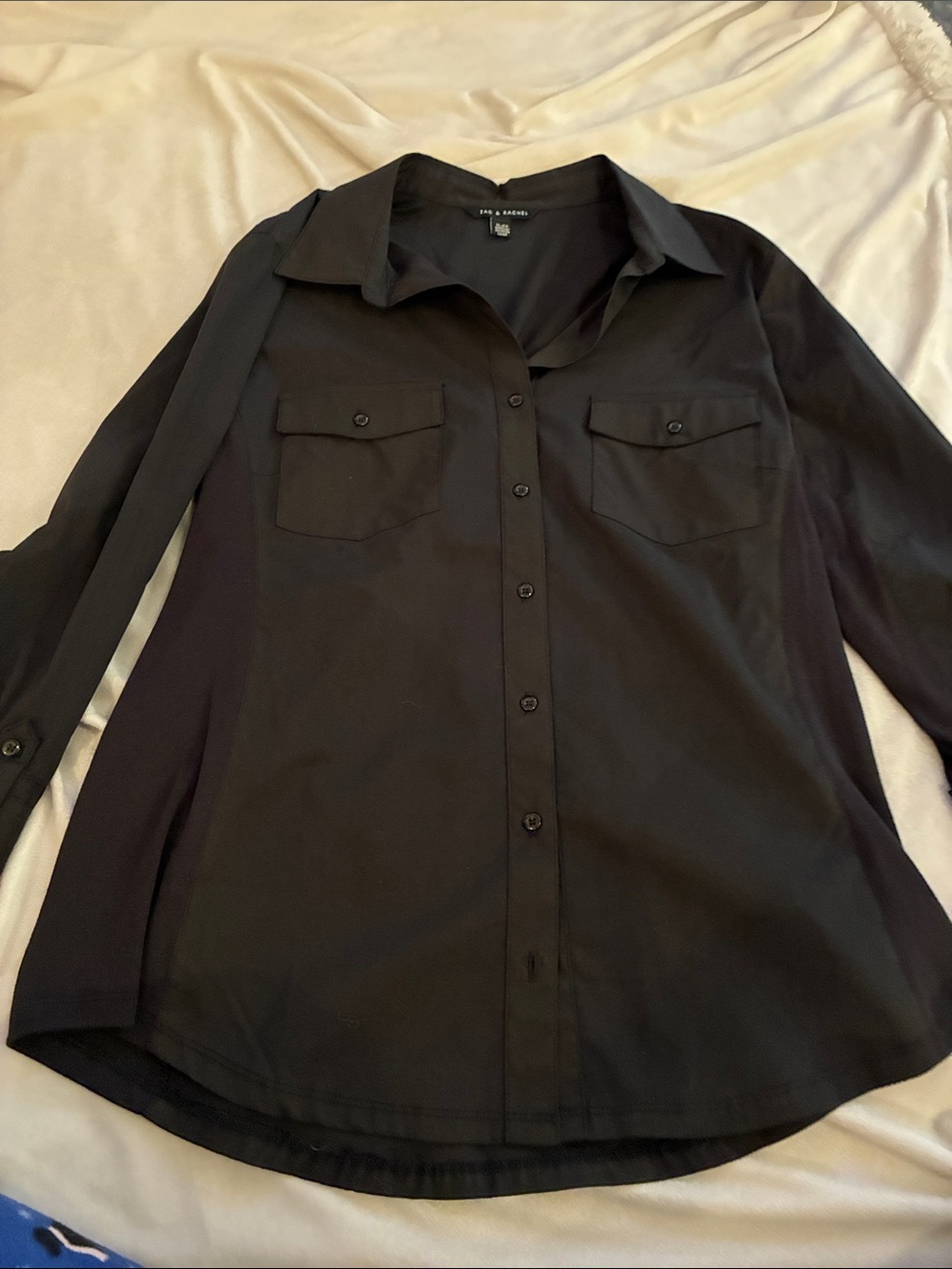 Zac & Rachel Black Button-Front Women's Shirt